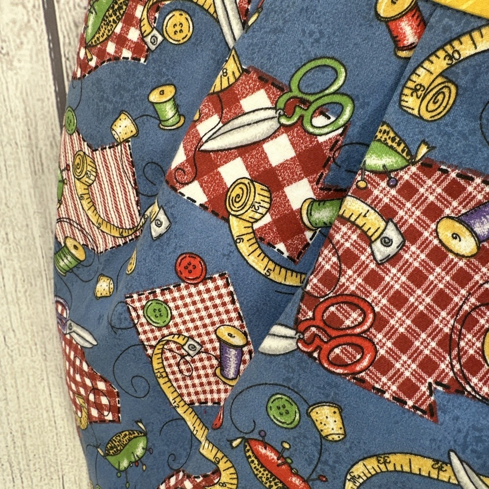 Handmade Hobo Bag Sewing Quilting Theme Boho Purse Cottagecore Vintage Grandma - Picture 4 of 16